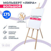 Без бренда «Мольберт Две картинки лира с полочкой, 175 см» в Иркутске