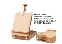 Без бренда «Набор подарочный «Две картинки» 27 предметов: этюдник 35 см из бука, краски акрил 12x12 мл, 2 холста 22x30 на мдф, 10 кисти, мастихин, палитра» в Иркутске