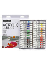 Без бренда «Коробка 24 шт.: Акриловые краски «Две картинки» 24 шт. по 12 мл, проф. пигмент» в Иркутске