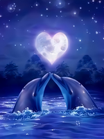 Без бренда «Дельфины под луной вида сердца (20шт)» в Иркутске