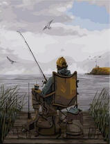 Рыбак у моря
