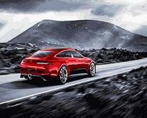 Красный скоростной автомобиль