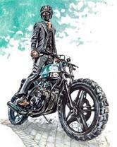 Крутой мотоциклист