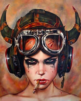 Без бренда «Девушка в шлеме с сигаретой» в Иркутске