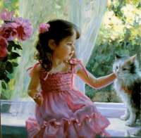 Без бренда «Девочка с кошкой на подоконнике» в Иркутске в интернет-магазине  Без бренда «Девочка с кошкой на подоконнике» в Иркутске