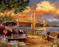Без бренда «Американский автомобиль на фоне моста через залив» в Иркутске