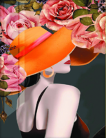 Без бренда «Дама в яркой шляпе и розы» в Иркутске в интернет-магазине  Без бренда «Дама в яркой шляпе и розы» в Иркутске