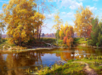 Без бренда «Краски осени на берегу озера» в Иркутске в интернет-магазине  Без бренда «Краски осени на берегу озера» в Иркутске