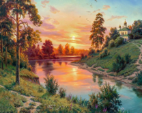 Без бренда «Вид на реку на закате» в Иркутске