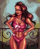 Без бренда «Девушка в нижнем белье с бокалом вина» в Иркутске